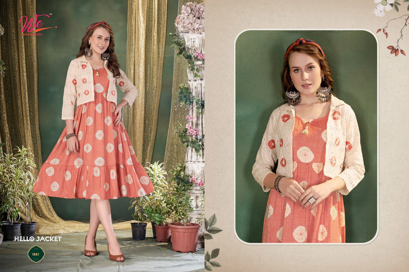 We Woman Ethnics Hello Jacket Fancy Kurti With koti Collection