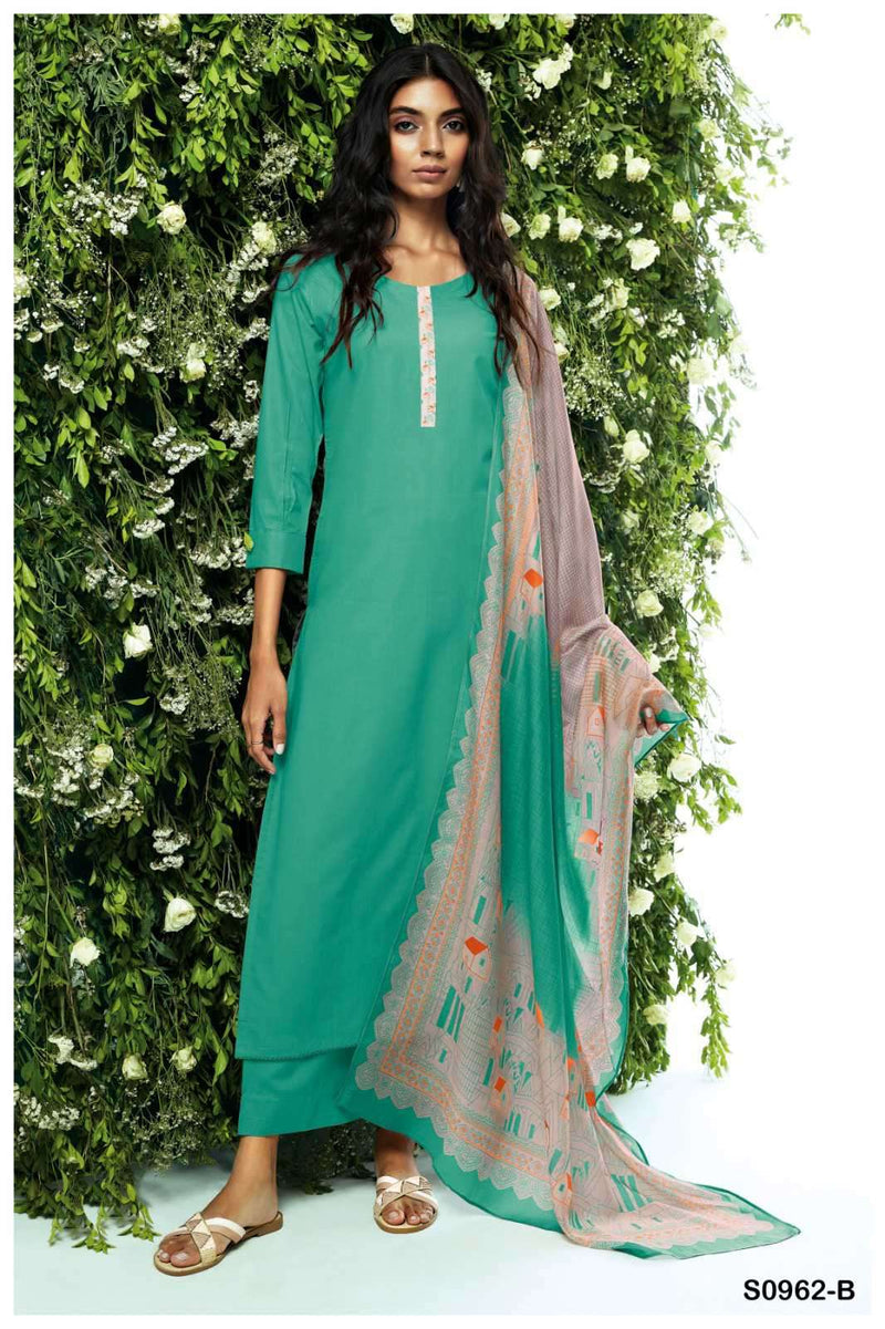 Ganga Heny 962 Cotton With Printed & Designer Work Salwar Suits