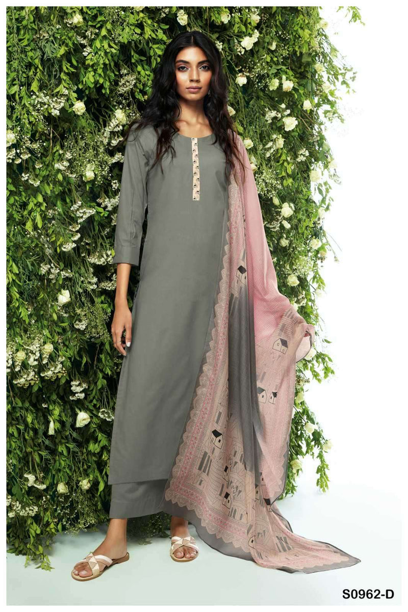 Ganga Heny 962 Cotton With Printed & Designer Work Salwar Suits