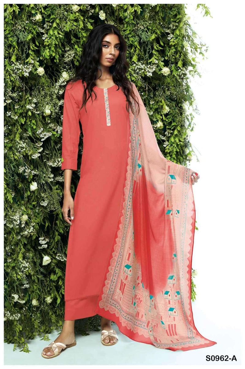 Ganga Heny 962 Cotton With Printed & Designer Work Salwar Suits