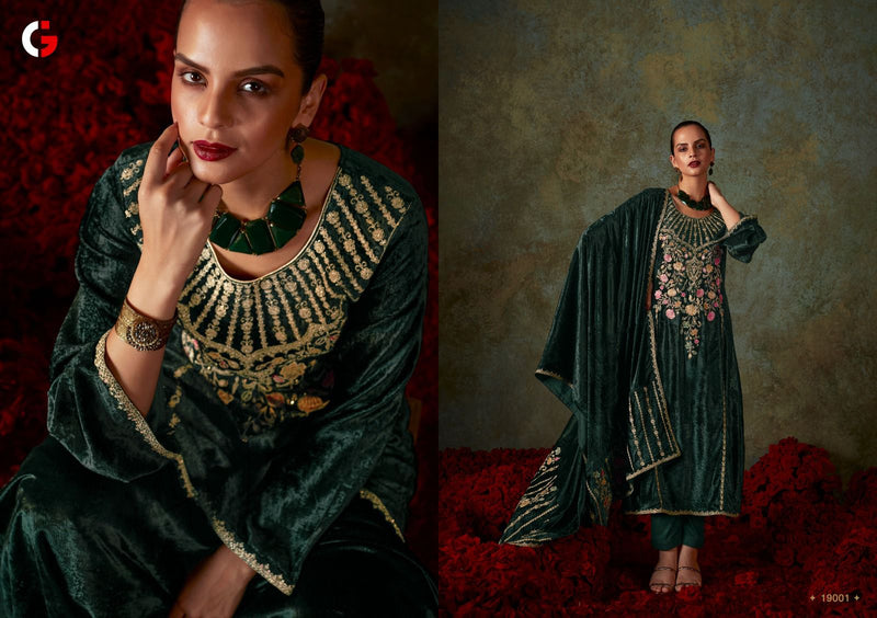 Deepsy Suits Gull Jee Hidayat Velvet With Heavy Embroidered Classic Suits