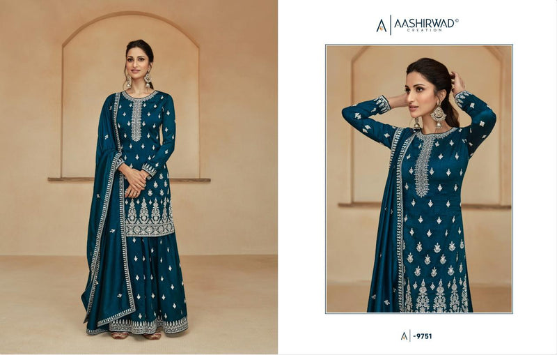 Aashirwad Creation Himani Silk Heavy Embroidery Suits