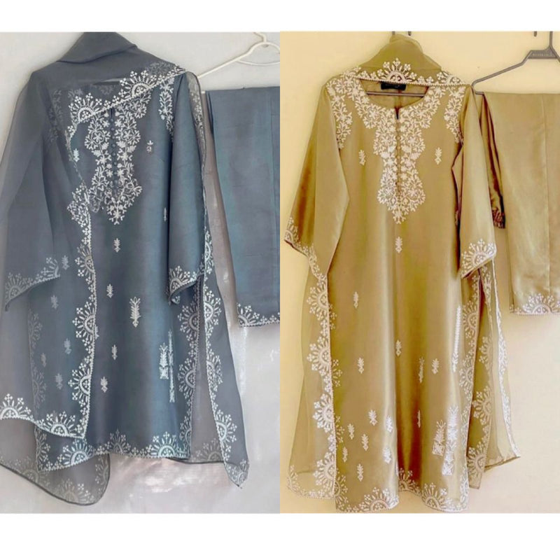 Hk DNO Hk 1535 Georgette With Fancy Embroidery Pakistani Kurtis