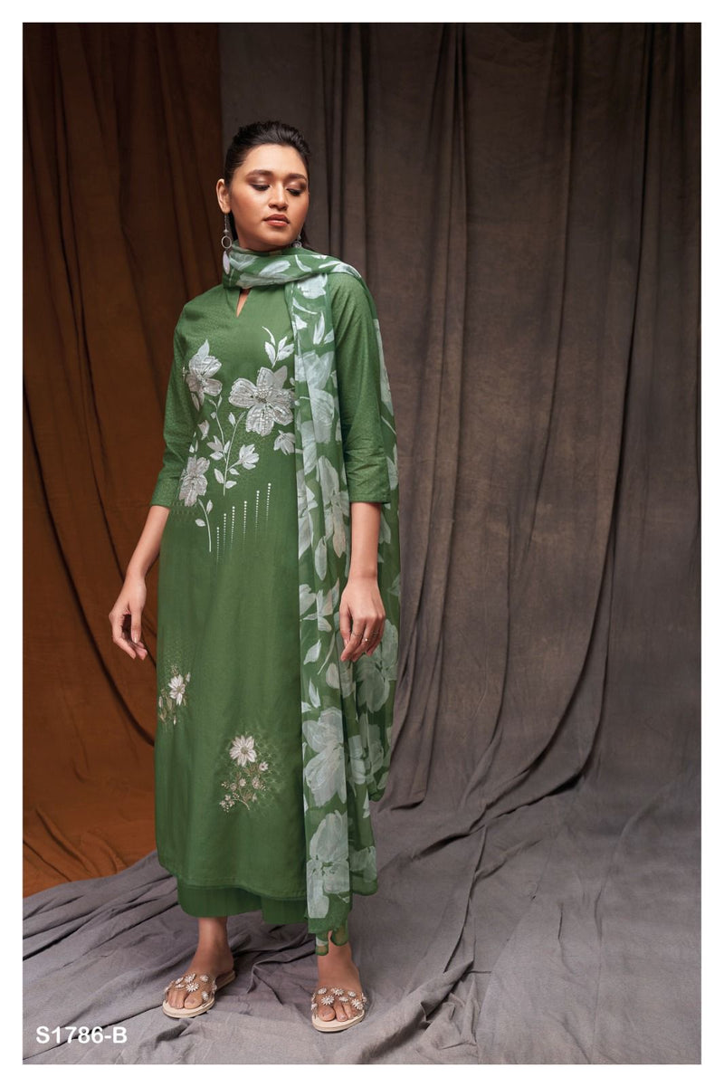 Ganga Hope 1786 Cotton Printed With Embroidery Fancy Suits