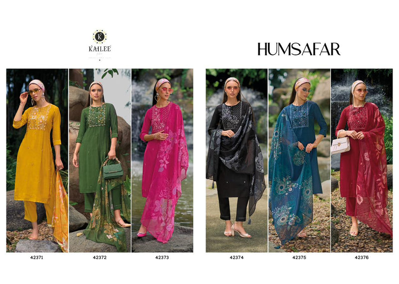 Kailee Fashion Humsafar Viscose Hand Mirror Work Kurti Pant Dupatta Set