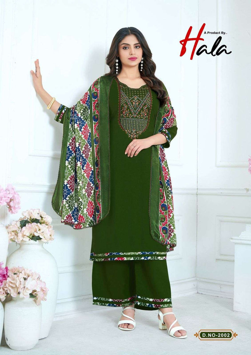 Hala Nigaar Vol 2 Pure Rayon Embroidered Diamond Work Fancy Suit