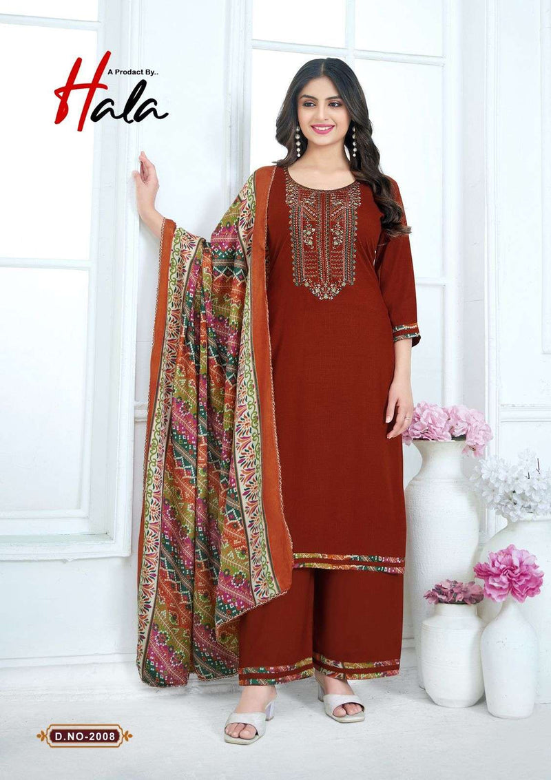 Hala Nigaar Vol 2 Pure Rayon Embroidered Diamond Work Fancy Suit