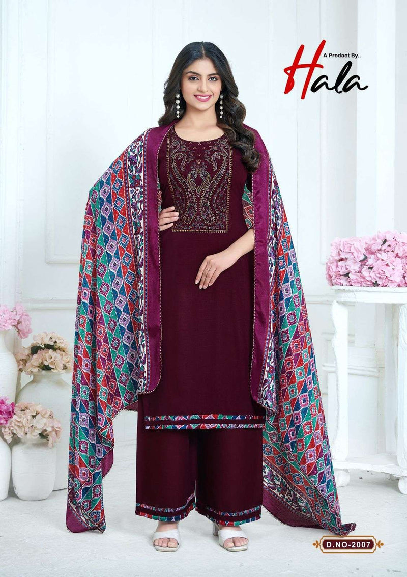 Hala Nigaar Vol 2 Pure Rayon Embroidered Diamond Work Fancy Suit