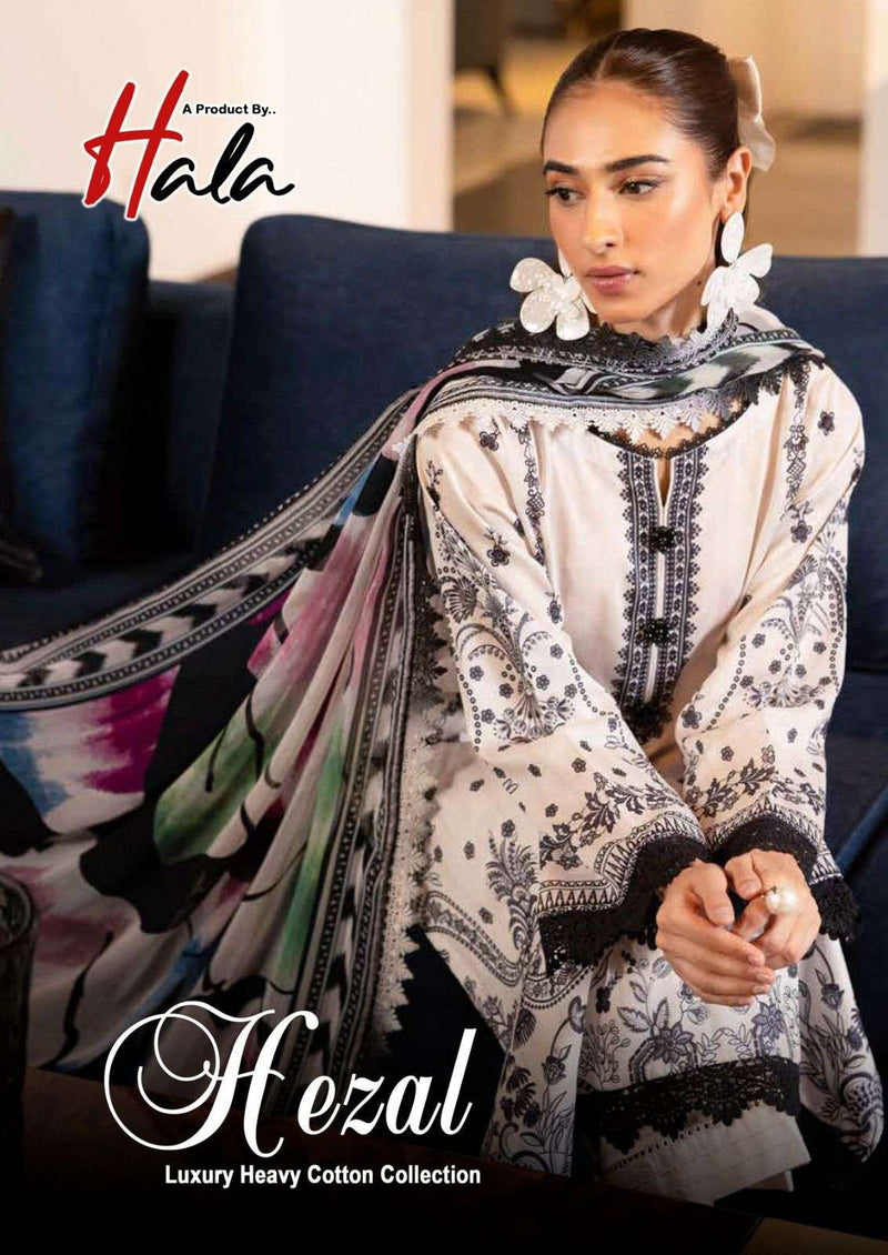 Hala Hezal Heavy Cotton Karachi Print Pakistani Salwar Suit