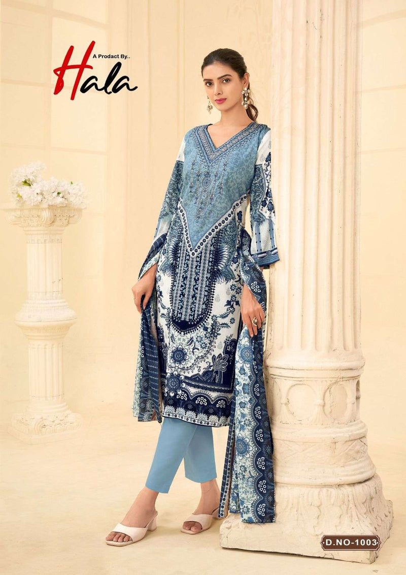 Hala Naira Vol 1 Pure Cotton Digital Print Self Embroidery Work Salwar Suit