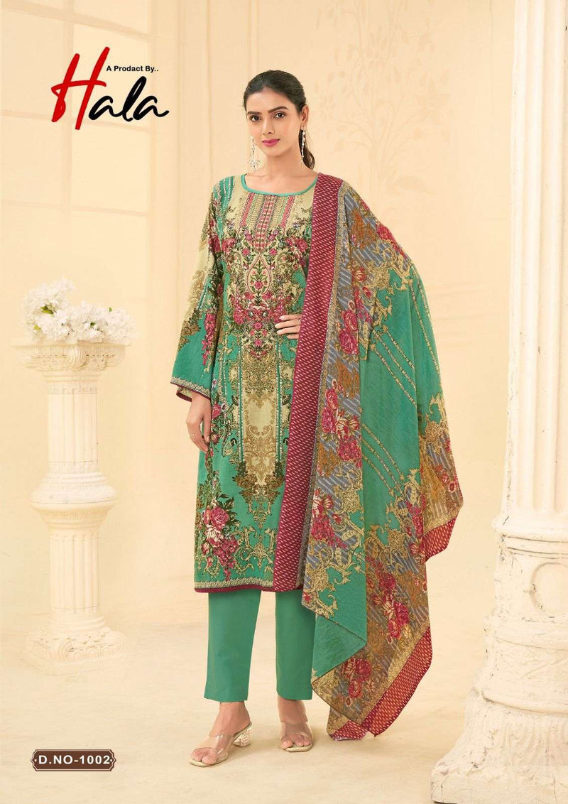 Hala Naira Vol 1 Pure Cotton Digital Print Self Embroidery Work Salwar Suit