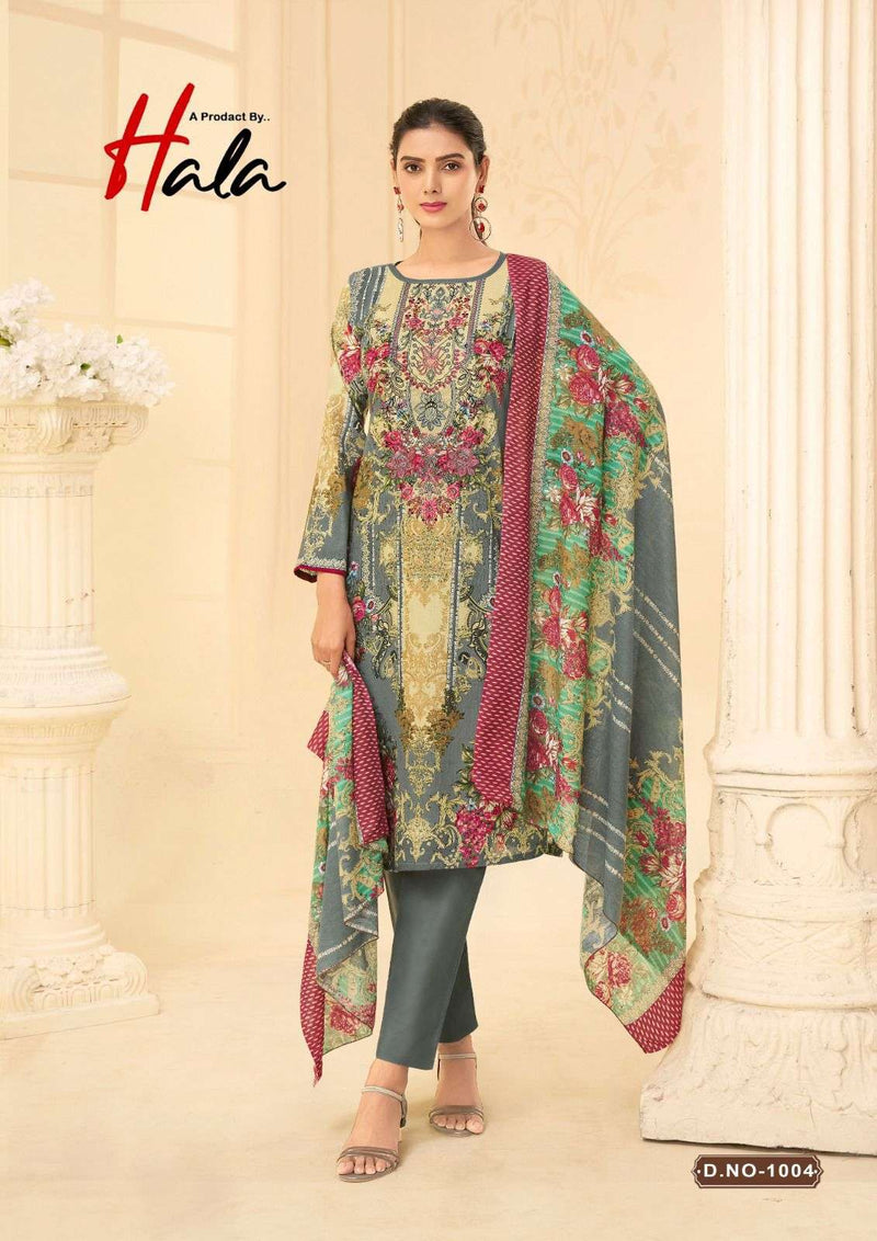 Hala Naira Vol 1 Pure Cotton Digital Print Self Embroidery Work Salwar Suit