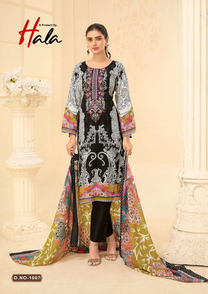 Hala Naira Vol 1 Pure Cotton Digital Print Self Embroidery Work Salwar Suit