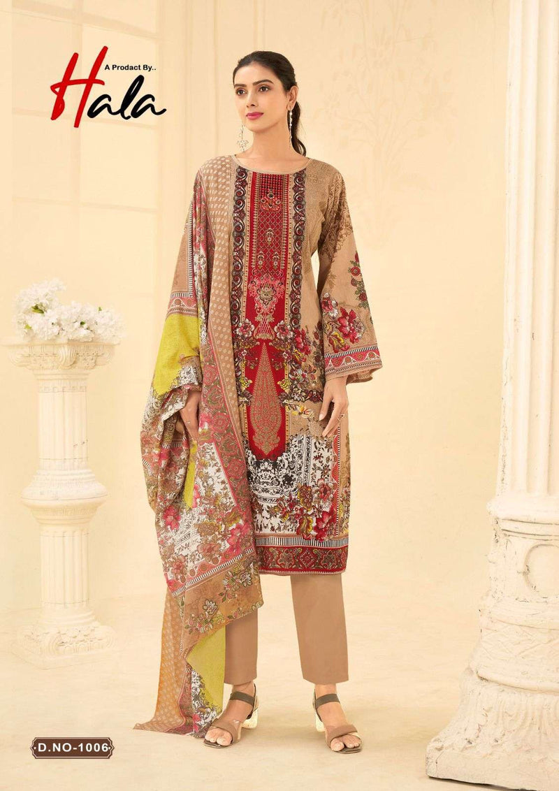 Hala Naira Vol 1 Pure Cotton Digital Print Self Embroidery Work Salwar Suit
