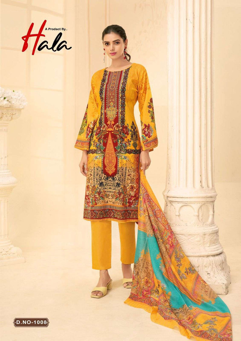 Hala Naira Vol 1 Pure Cotton Digital Print Self Embroidery Work Salwar Suit