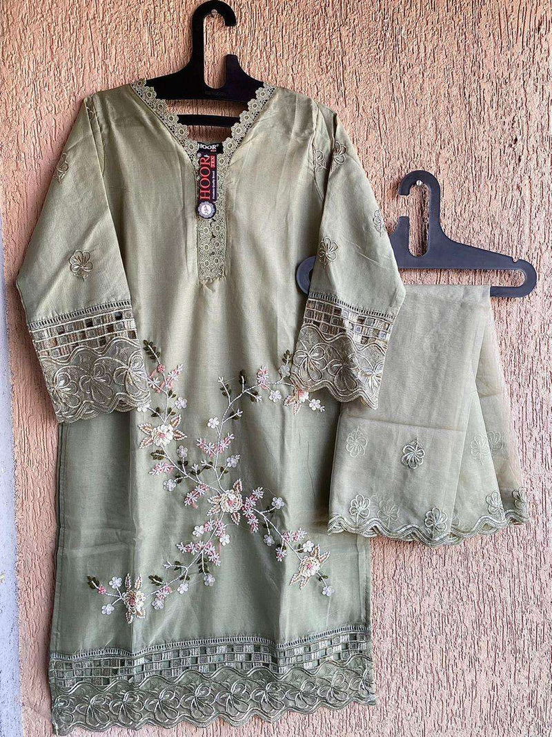 Hoor Tex Hf 82 Fancy Organza Ready To Wear Pret Kurti