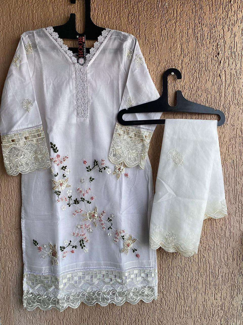 Hoor Tex Hf 82 Fancy Organza Ready To Wear Pret Kurti