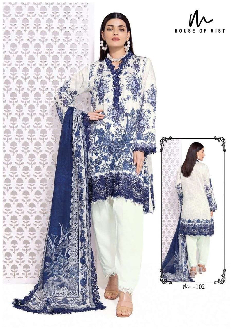 House Of Mist Ghazal Cotton Collection Vol 11 Pure Cotton Printed Karachi Suit