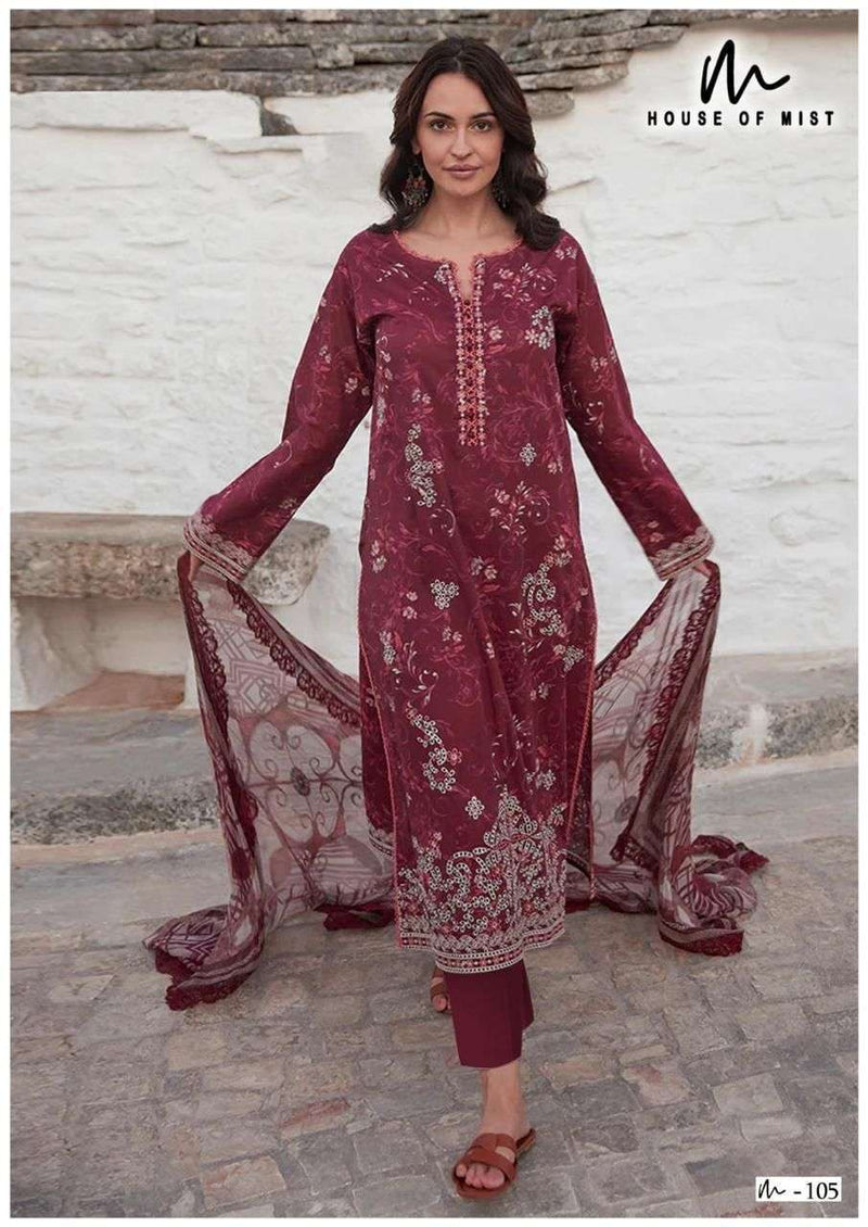 House Of Mist Ghazal Cotton Collection Vol 11 Pure Cotton Printed Karachi Suit