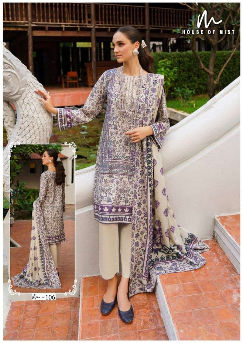 House Of Mist Ghazal Cotton Collection Vol 11 Pure Cotton Printed Karachi Suit