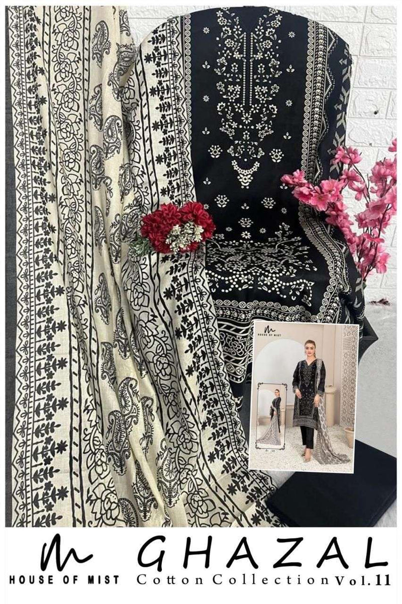 House Of Mist Ghazal Cotton Collection Vol 11 Pure Cotton Printed Karachi Suit
