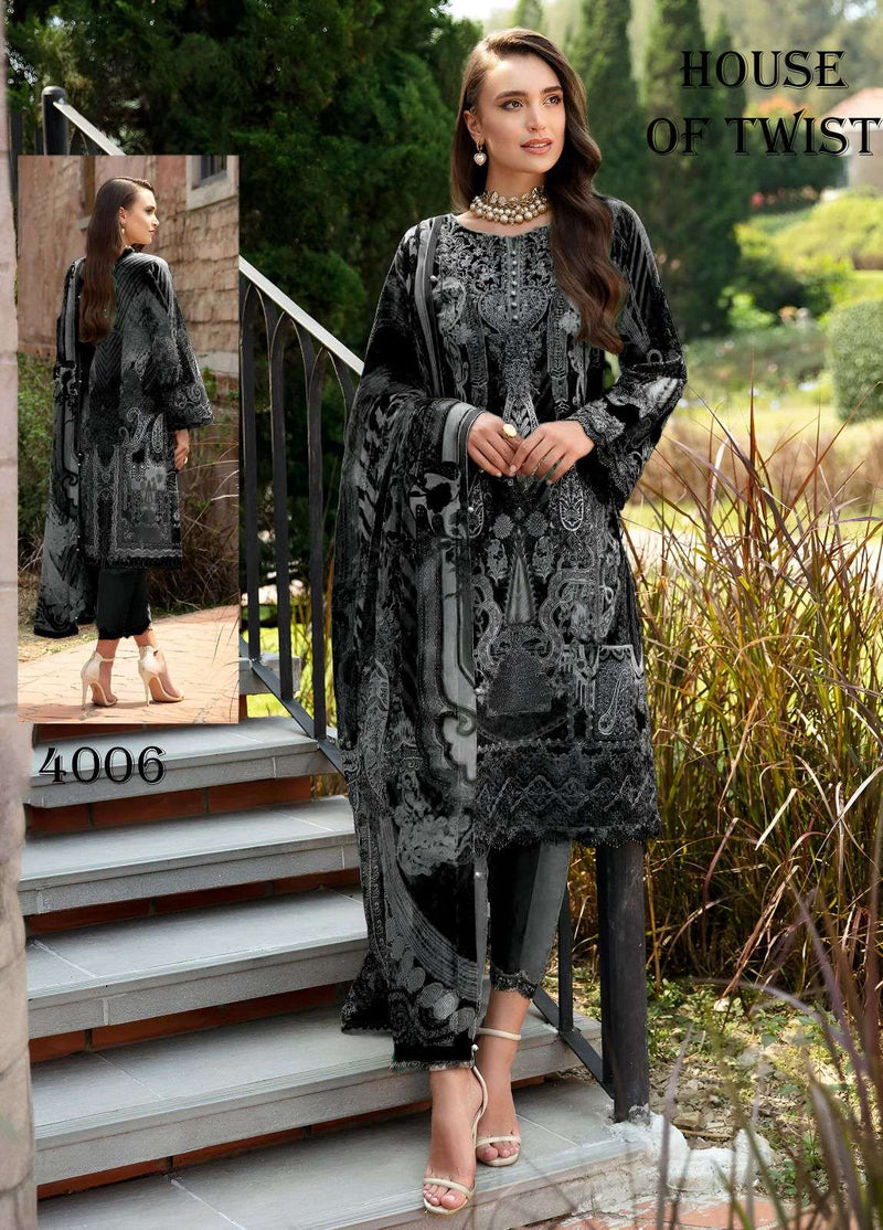 House Of Twist Black & White Cotton Digital Prints  With Exclusive Wear Salwar Suit