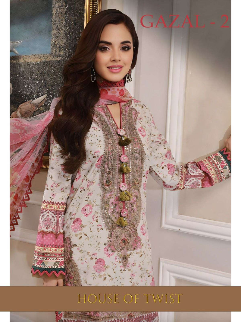 House Of Twist Gazal Vol 2 Cotton Digital Prints Casual Wear Salwar Suit