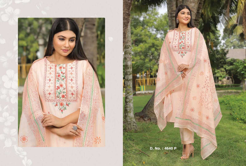 Hru Ramani Vol 13 Viscose Thread Embroidery With Digital Printed Handwork Kurti