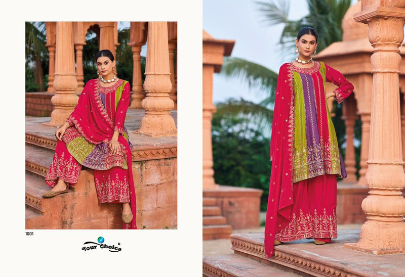 Your Choice Ibiza Chinon With Heavy Embroidery Designer Salwar Suit Collection