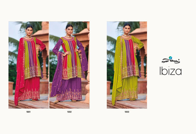Your Choice Ibiza Chinon With Heavy Embroidery Designer Salwar Suit Collection