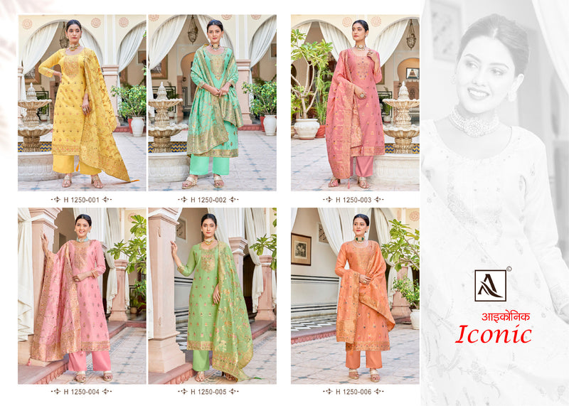 Alok Suits Iconic Jacquard Designer Salwar Suit With Dupatta