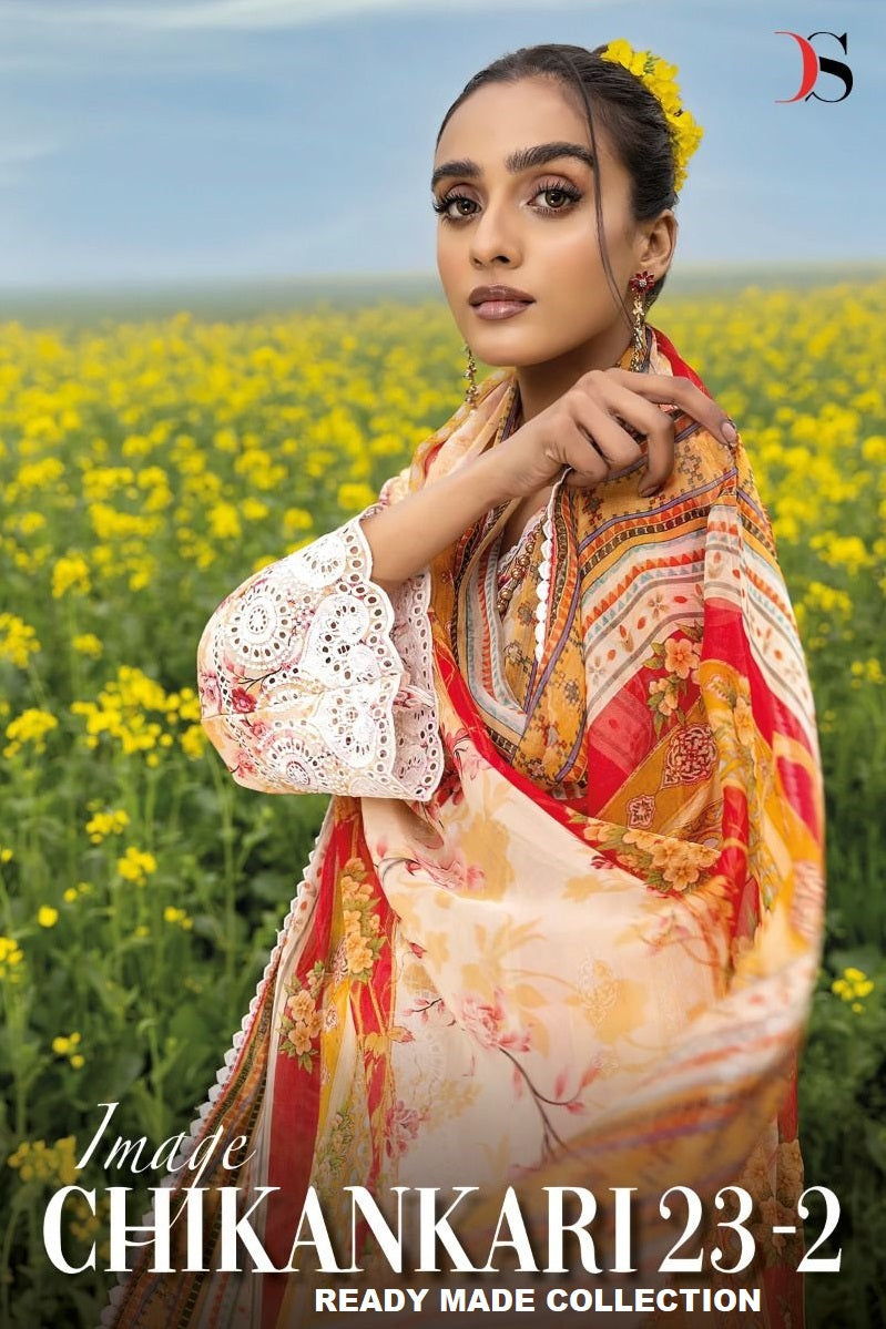 Deepsy Suits Image Chikankari 23 Vol 2 Ready Made Collection Cotton Print With Embroidery Suits
