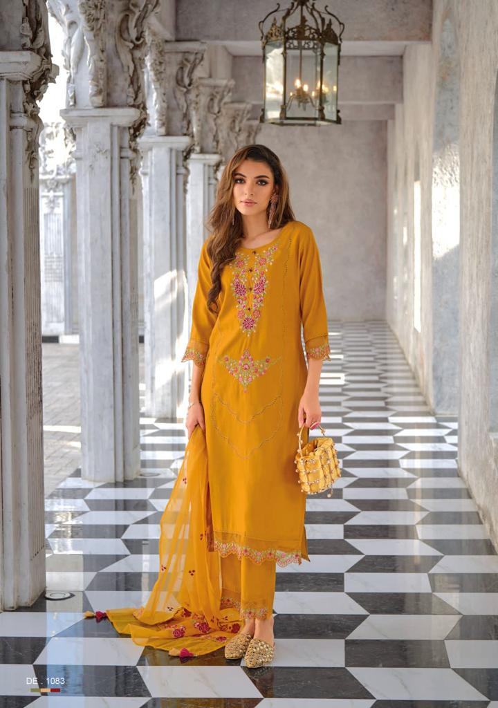 Lady Leela Inaayat Viscose Embroidery Work Party Wear Kurti Collection