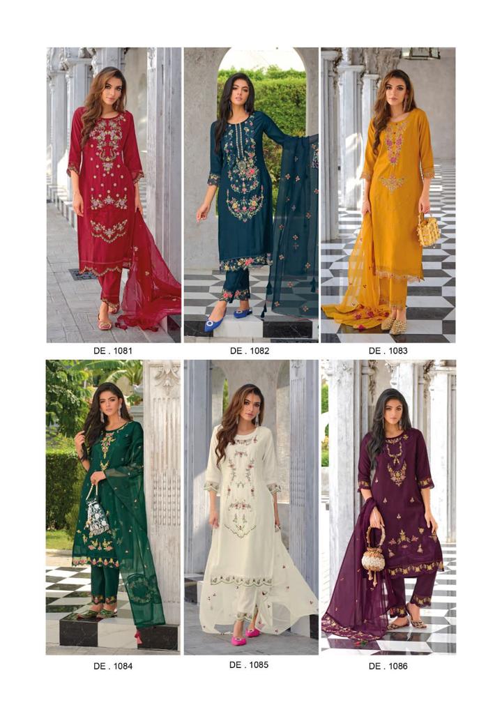 Lady Leela Inaayat Viscose Embroidery Work Party Wear Kurti Collection