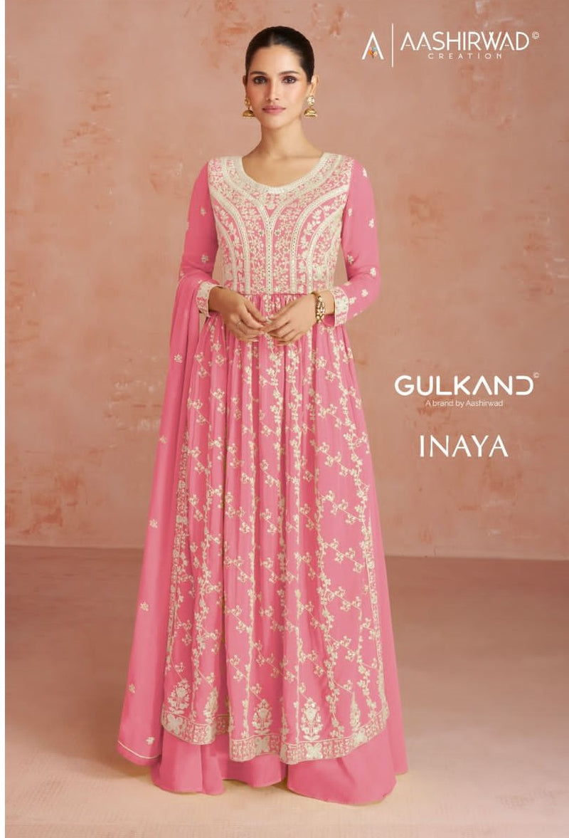 Ashirwad Creation Inaya Real Georgette Heavy Designer Ready Made Suits