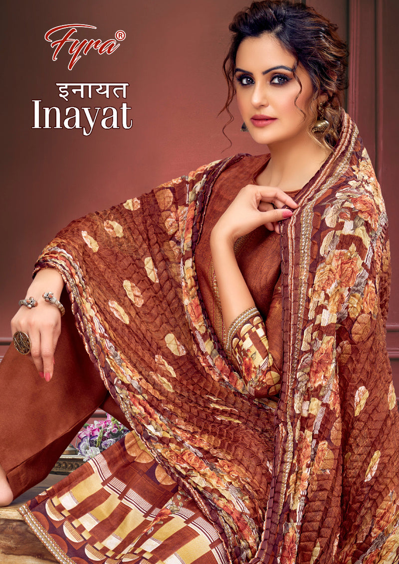 Fyra Designing Hub Inayat Muslin Digital Print Swarovski Diamond Work Fancy Printed Salwar Kameez