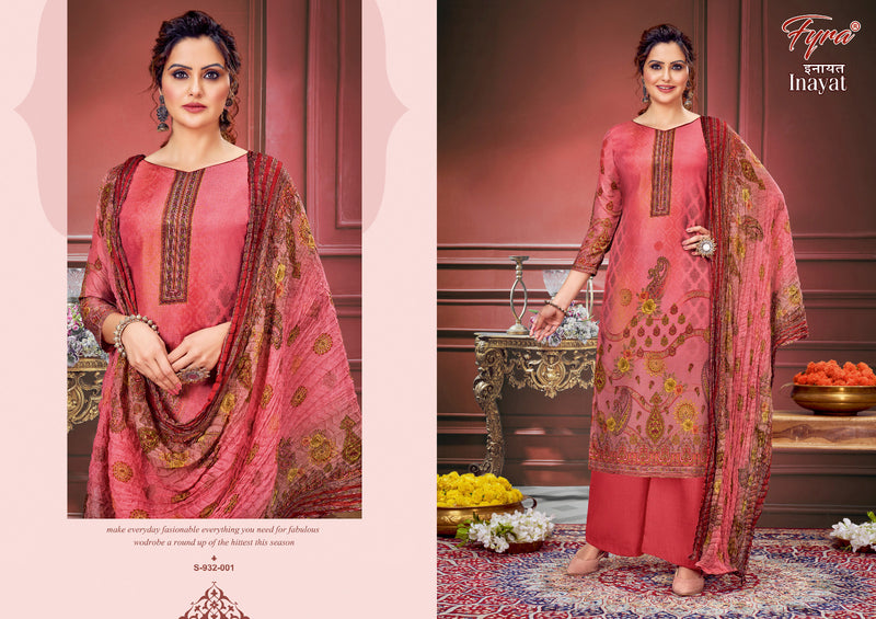 Fyra Designing Hub Inayat Muslin Digital Print Swarovski Diamond Work Fancy Printed Salwar Kameez