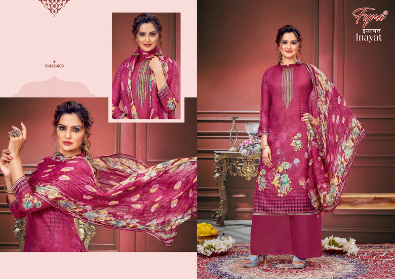 Fyra Designing Hub Inayat Muslin Digital Print Swarovski Diamond Work Fancy Printed Salwar Kameez