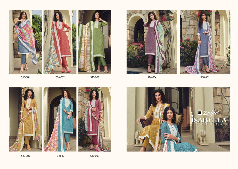 Zulfat Designer Suits Isabella Cotton Designer Print Salwar Suits