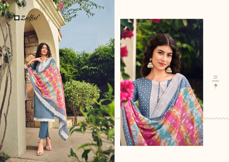 Zulfat Designer Suits Isabella Cotton Designer Print Salwar Suits