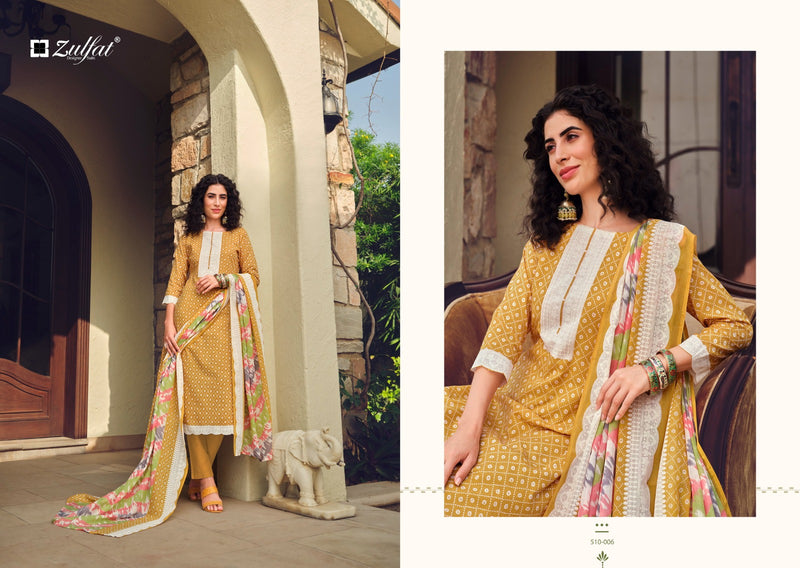 Zulfat Designer Suits Isabella Cotton Designer Print Salwar Suits