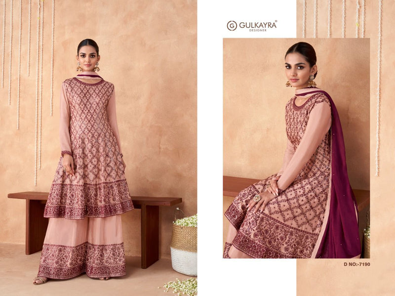 Gulkayra Designer Izhaar Georgette Heavy Embroidery Work Fancy Partywear Designer Kurti