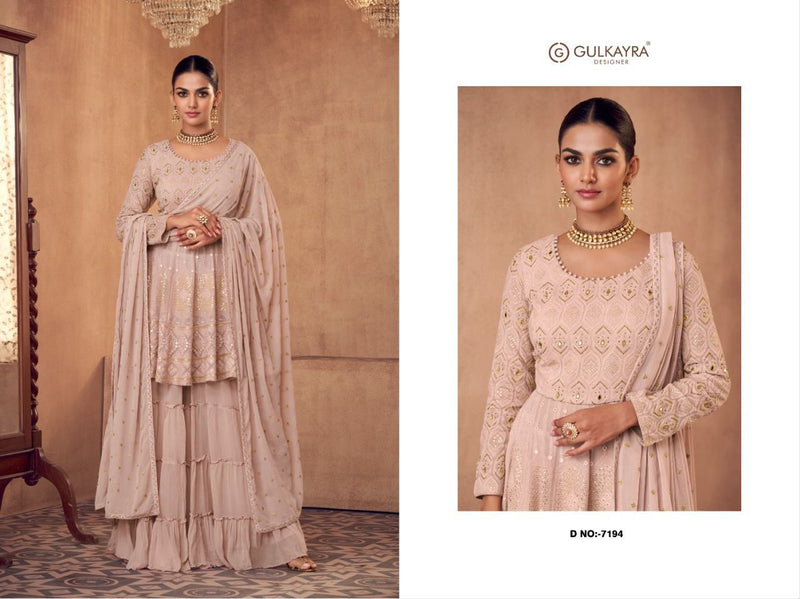Gulkayra Designer Izhaar Georgette Heavy Embroidery Work Fancy Partywear Designer Kurti