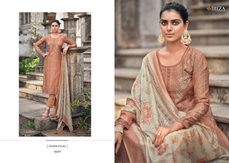 Biza Iznik Vol 2 Muslin Digital Print With Beautiful Hand Work Designer Suits