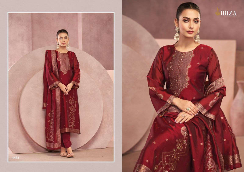 Ibiza Hoorin Pure Banglory Silk Jacquard Handwork Salwar Suit