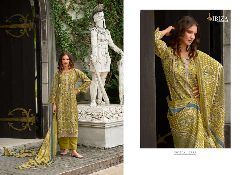 Ibiza Ronica Pure Viscose Muslin Digital Printed Embroidery Work Salwar Suit
