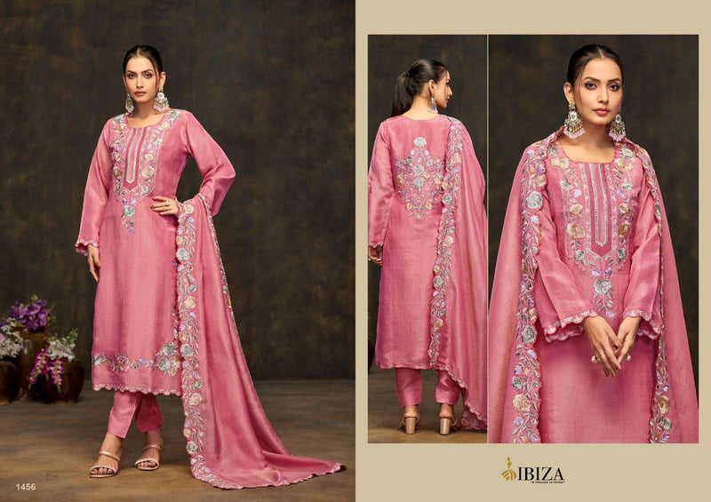 Ibiza Dazzella Pure Muslin Printed With Emboridery Work Salwar Suit