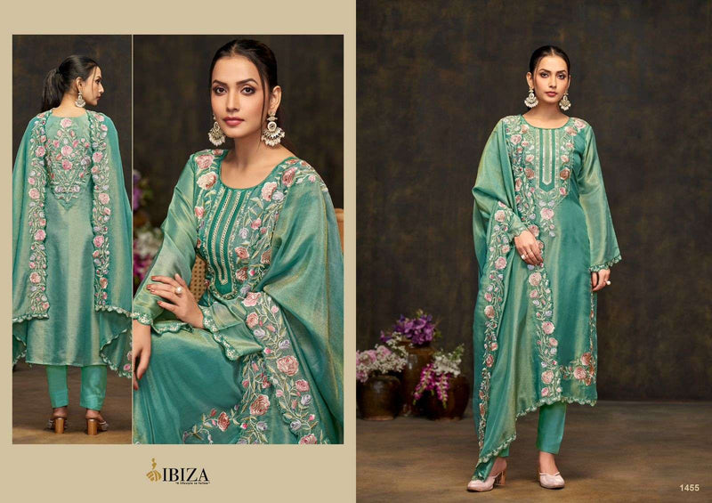 Ibiza Dazzella Pure Muslin Printed With Emboridery Work Salwar Suit