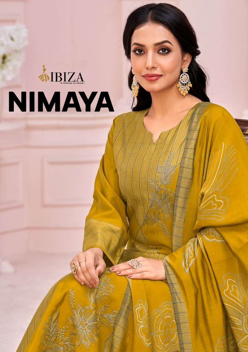 Ibiza Nimaya Pure Viscose Muslin Digital Print Work Salwar Suit