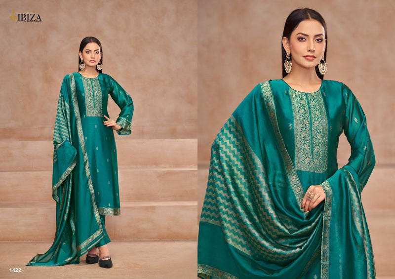 Ibiza Saashini Pure Banglory Silk Jacquard Handwork Salwar Suit